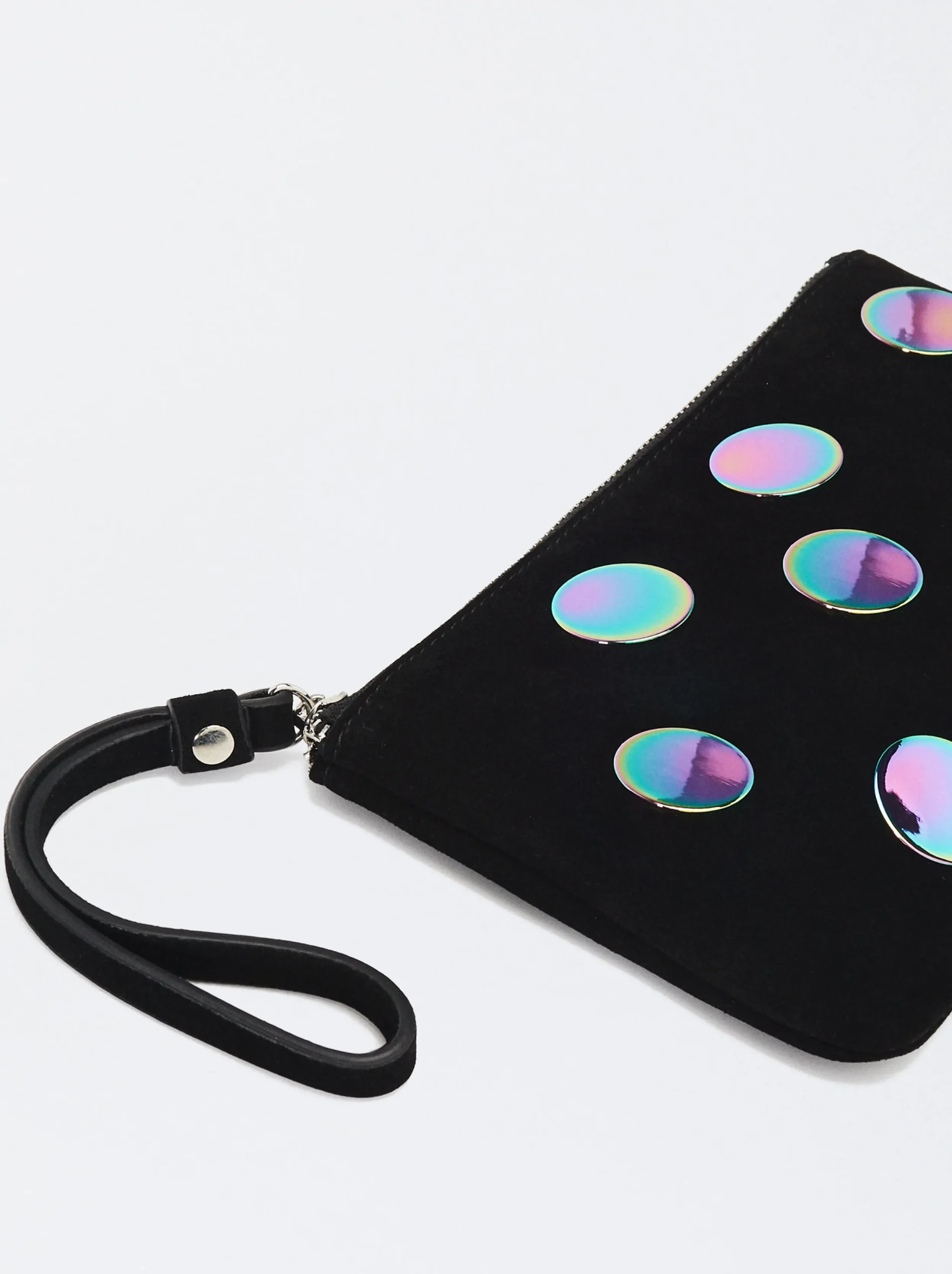 PARFOIS Bolso Multiusos De Ante Negro Cheap