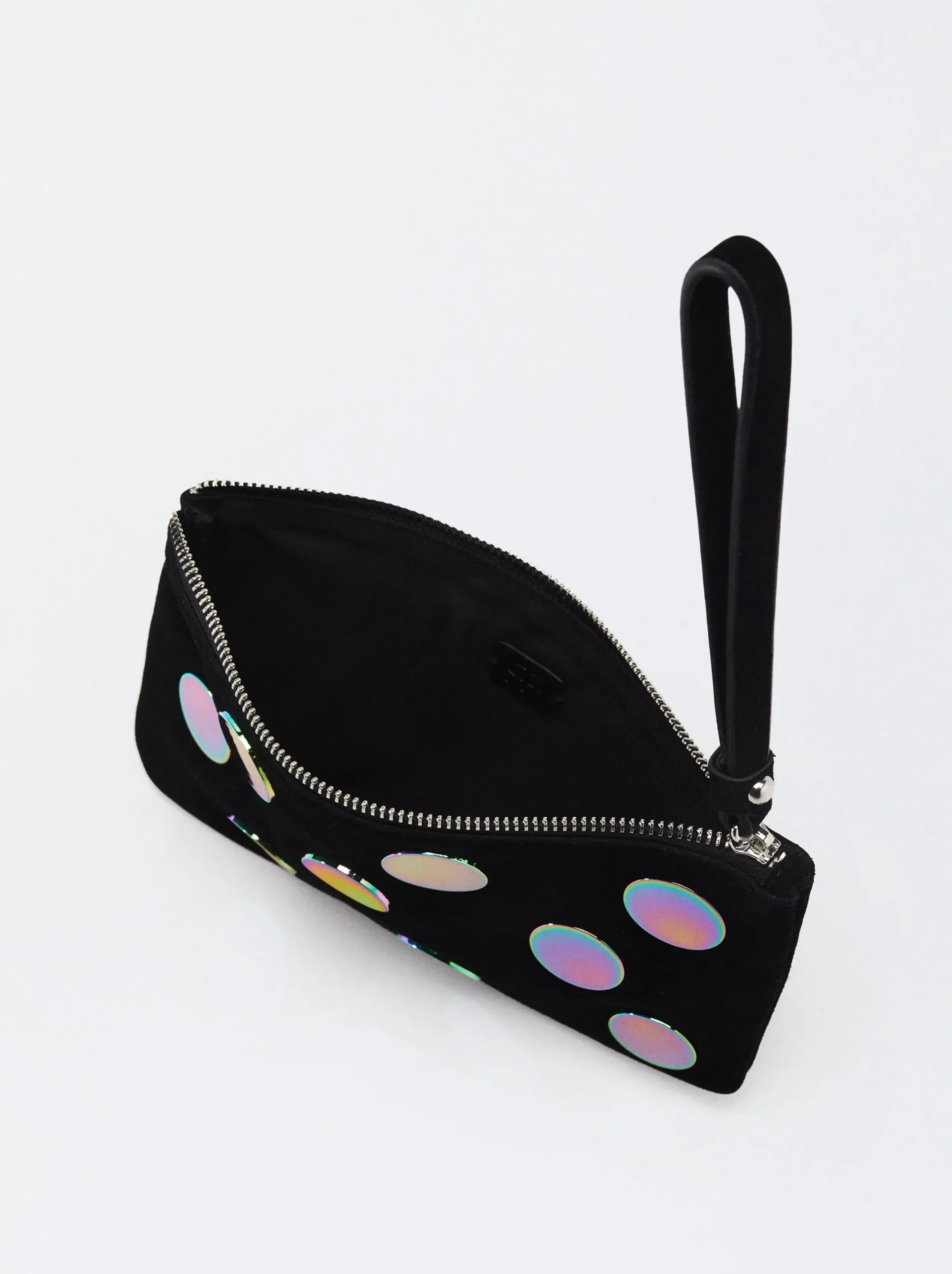 PARFOIS Bolso Multiusos De Ante Negro Cheap