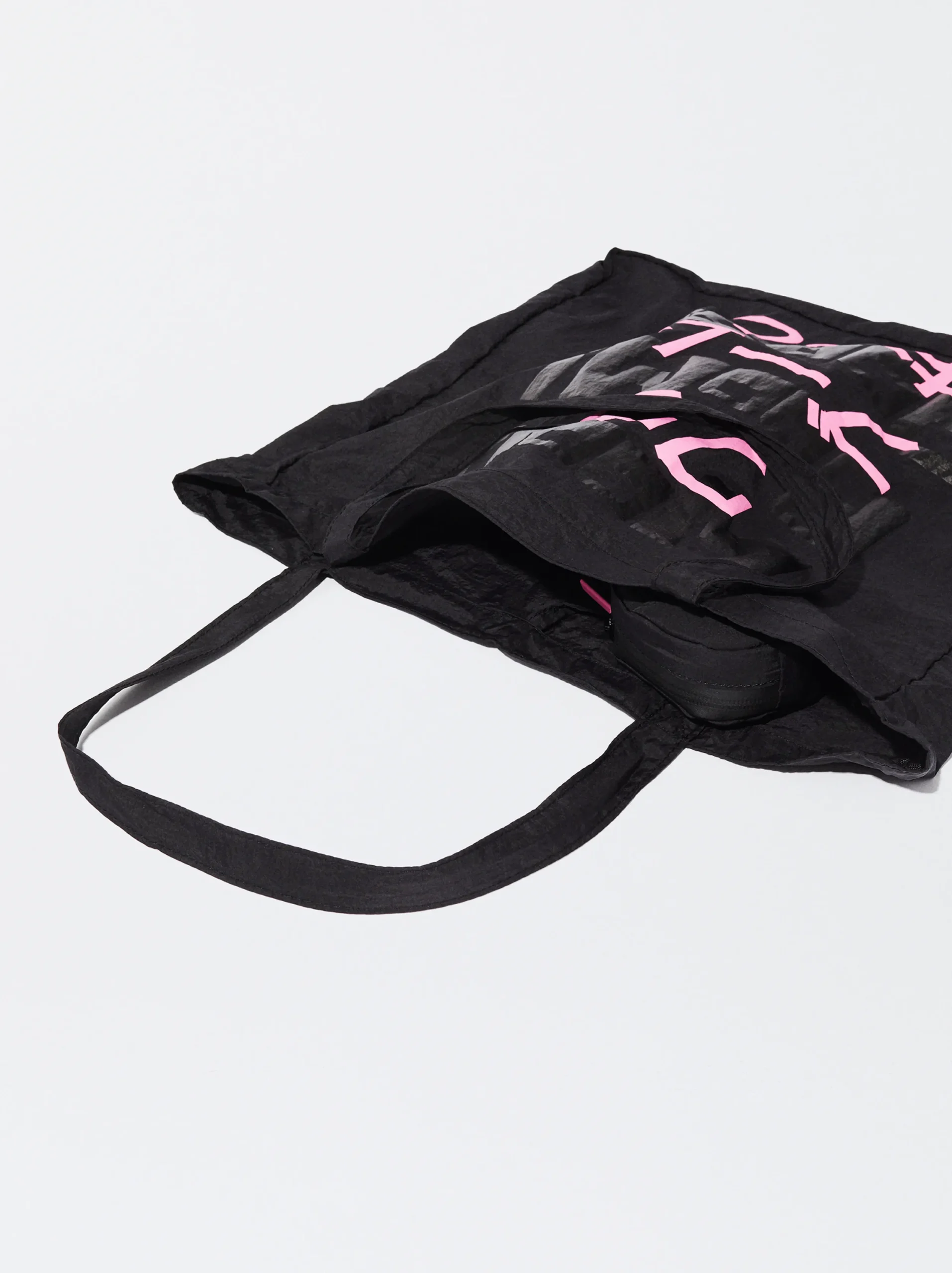 PARFOIS Bolso Multiusos Nylon Estampado Negro Cheap