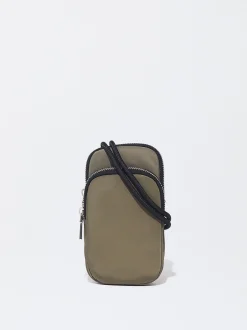 PARFOIS Bolso Para El Móvil De Nylon Caqui Flash Sale