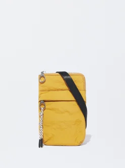 PARFOIS Bolso Para El Móvil De Nylon Mostaza Flash Sale