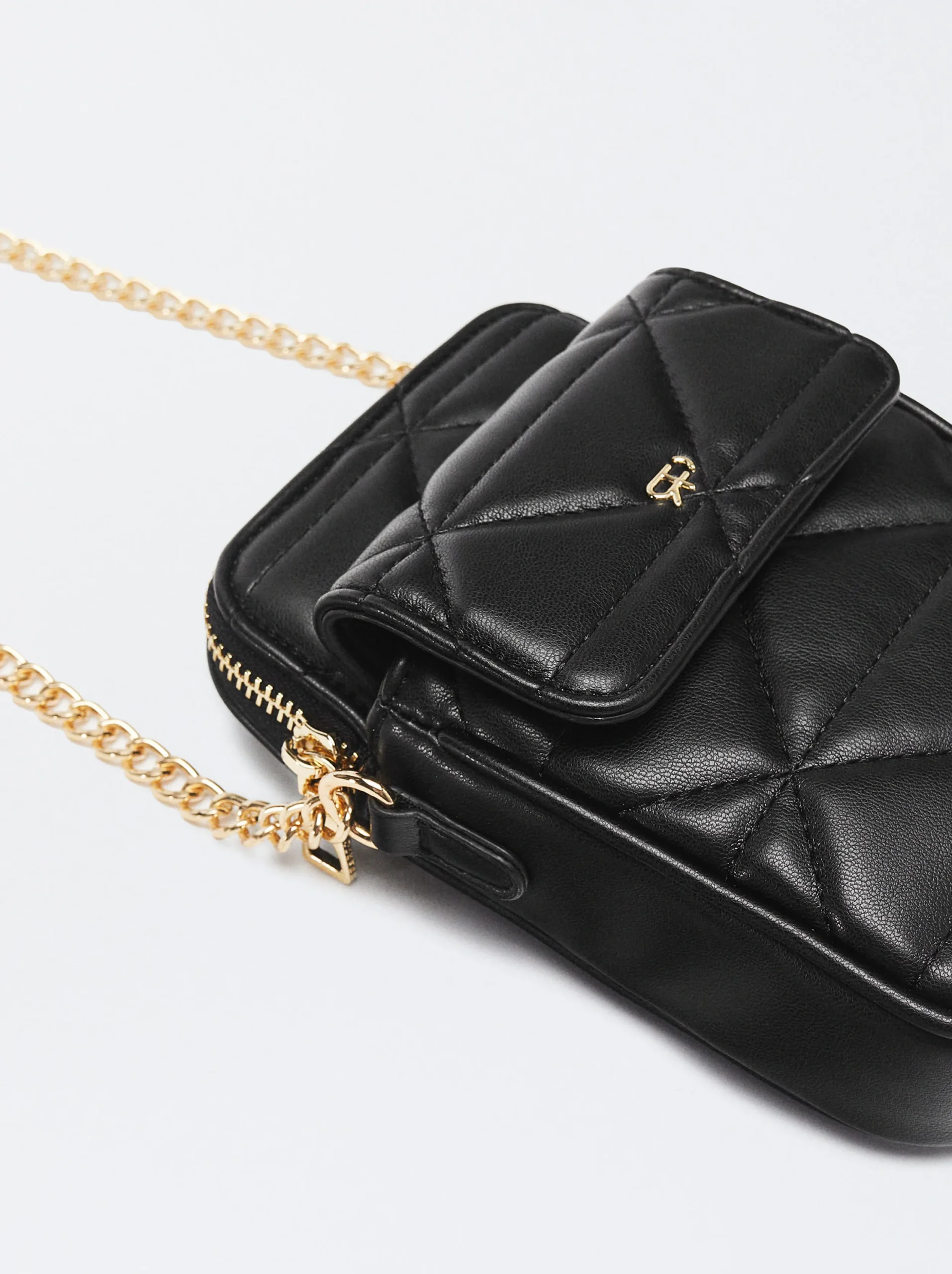 PARFOIS Bolso Para Móvil Acolchado Negro Best Sale
