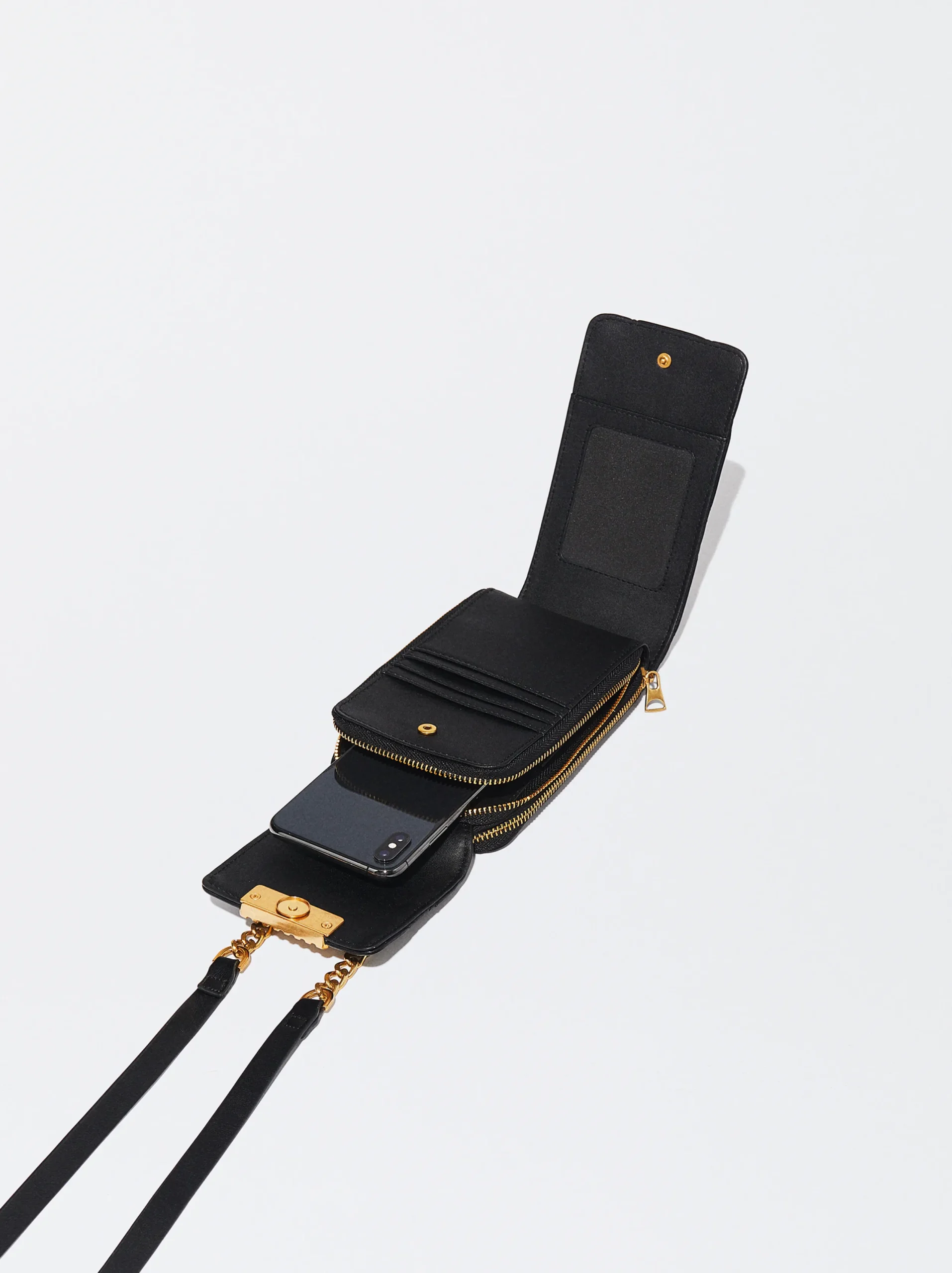 PARFOIS Bolso Para Móvil Acolchado Negro Store