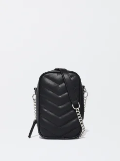 PARFOIS Bolso Para Móvil Acolchado Negro Fashion