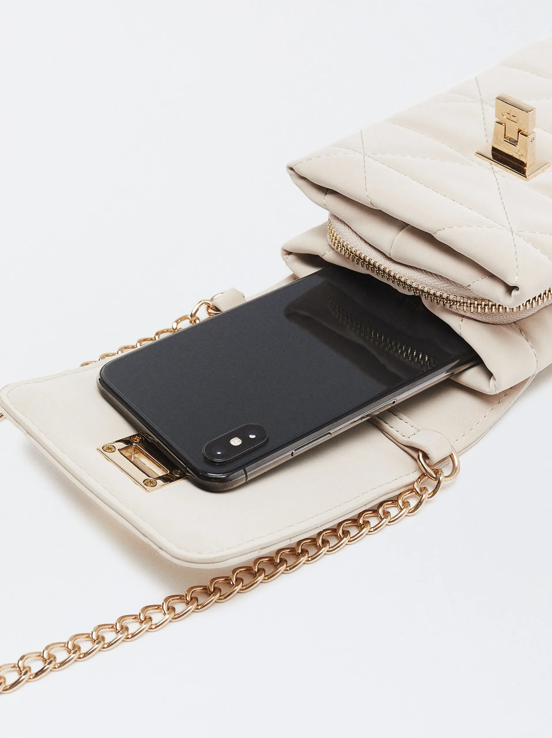 PARFOIS Bolso Para Móvil Acolchado Beige Shop