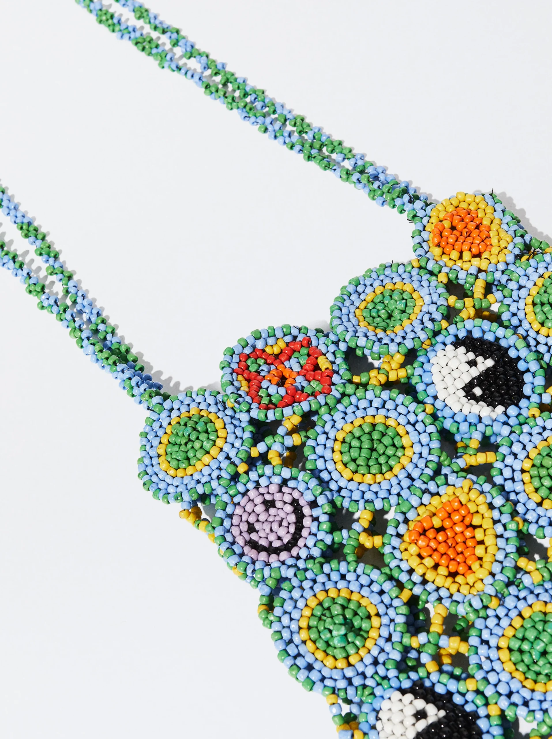 PARFOIS Bolso Para Móvil Con Abalorios Azul Best Sale