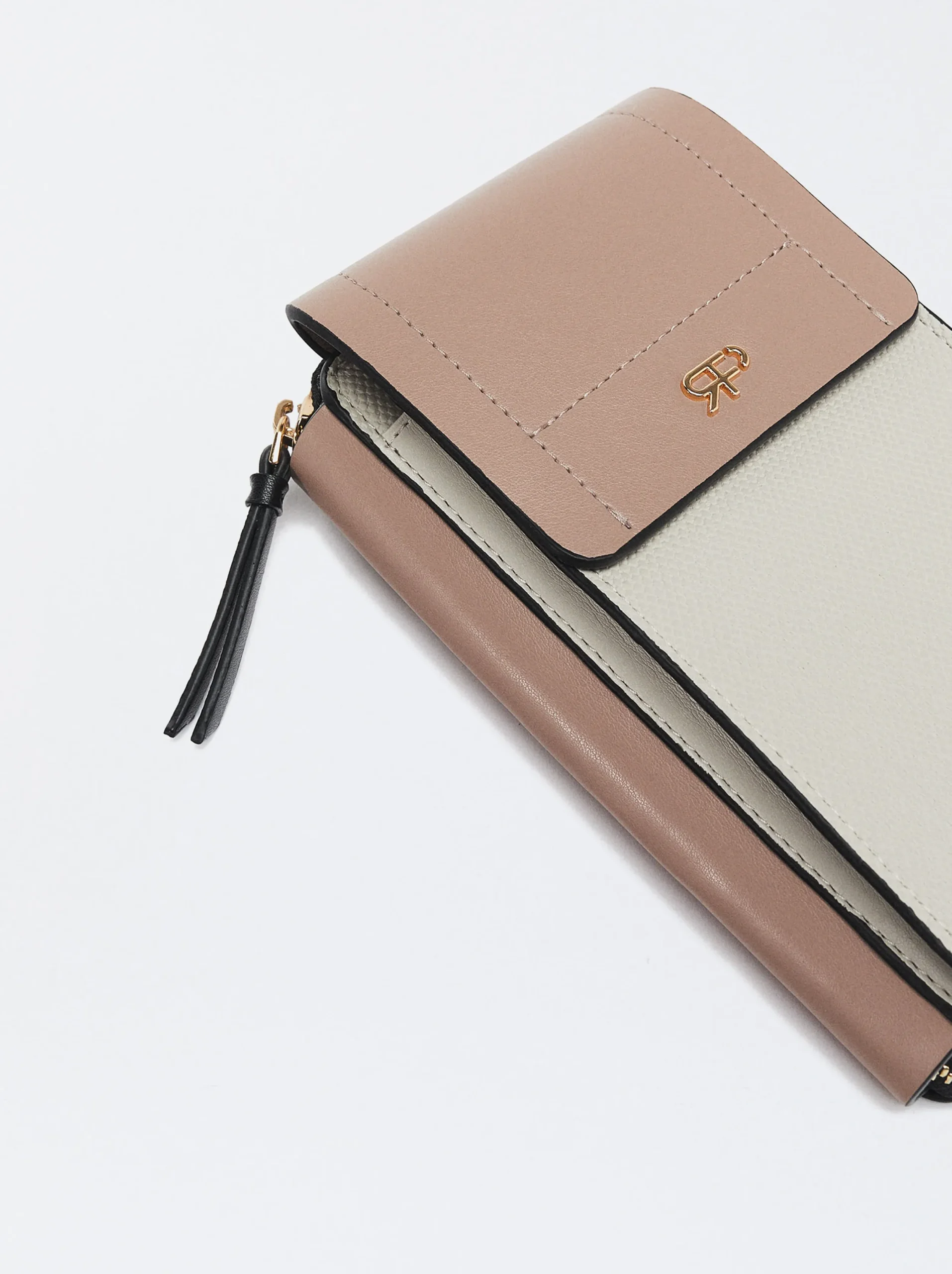 PARFOIS Bolso Para Móvil Con Cierre De Solapa Beige Best Sale