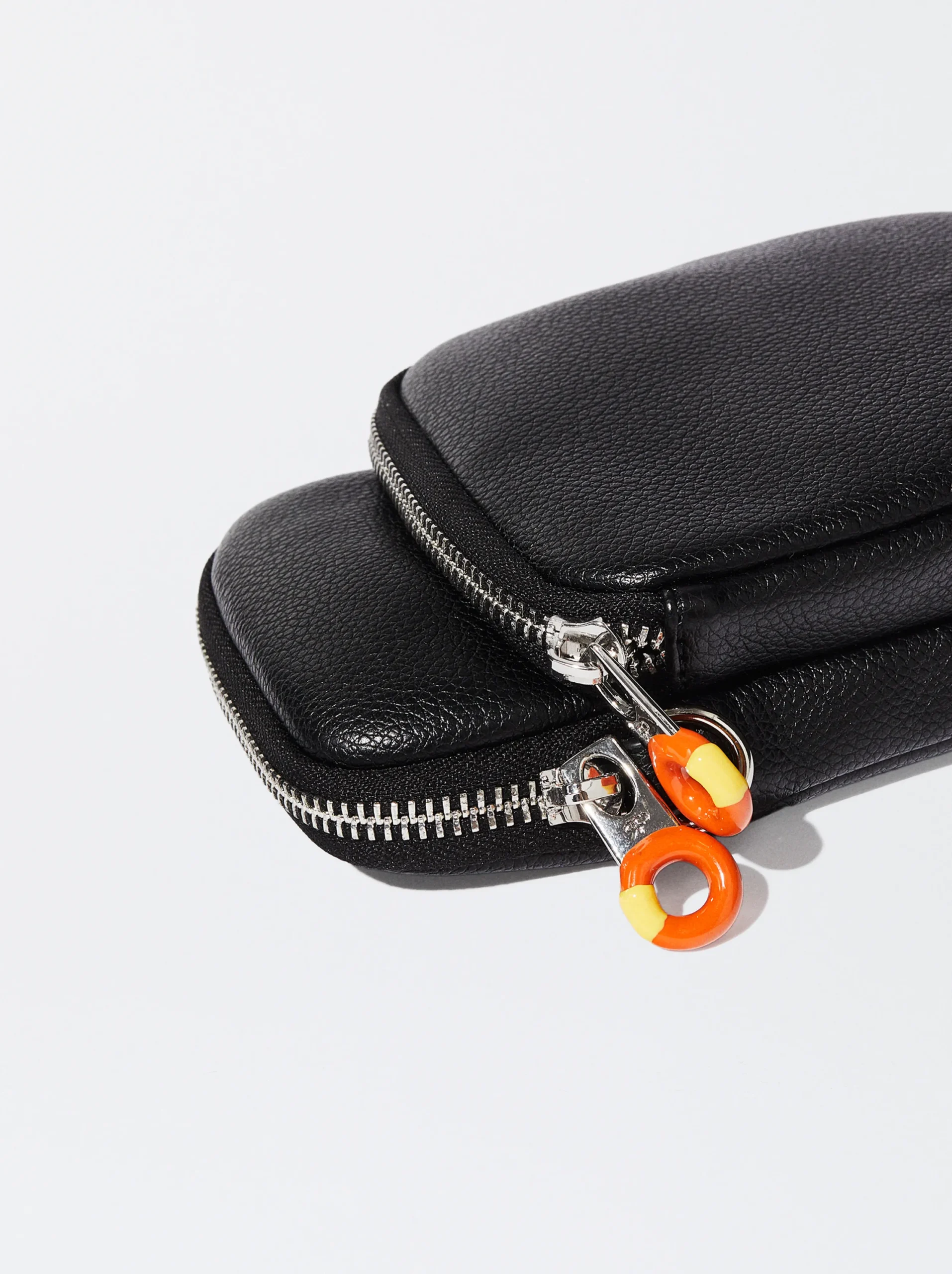 PARFOIS Bolso Para Móvil Con Bandolera Negro Fashion