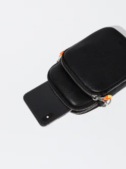 PARFOIS Bolso Para Móvil Con Bandolera Negro Fashion