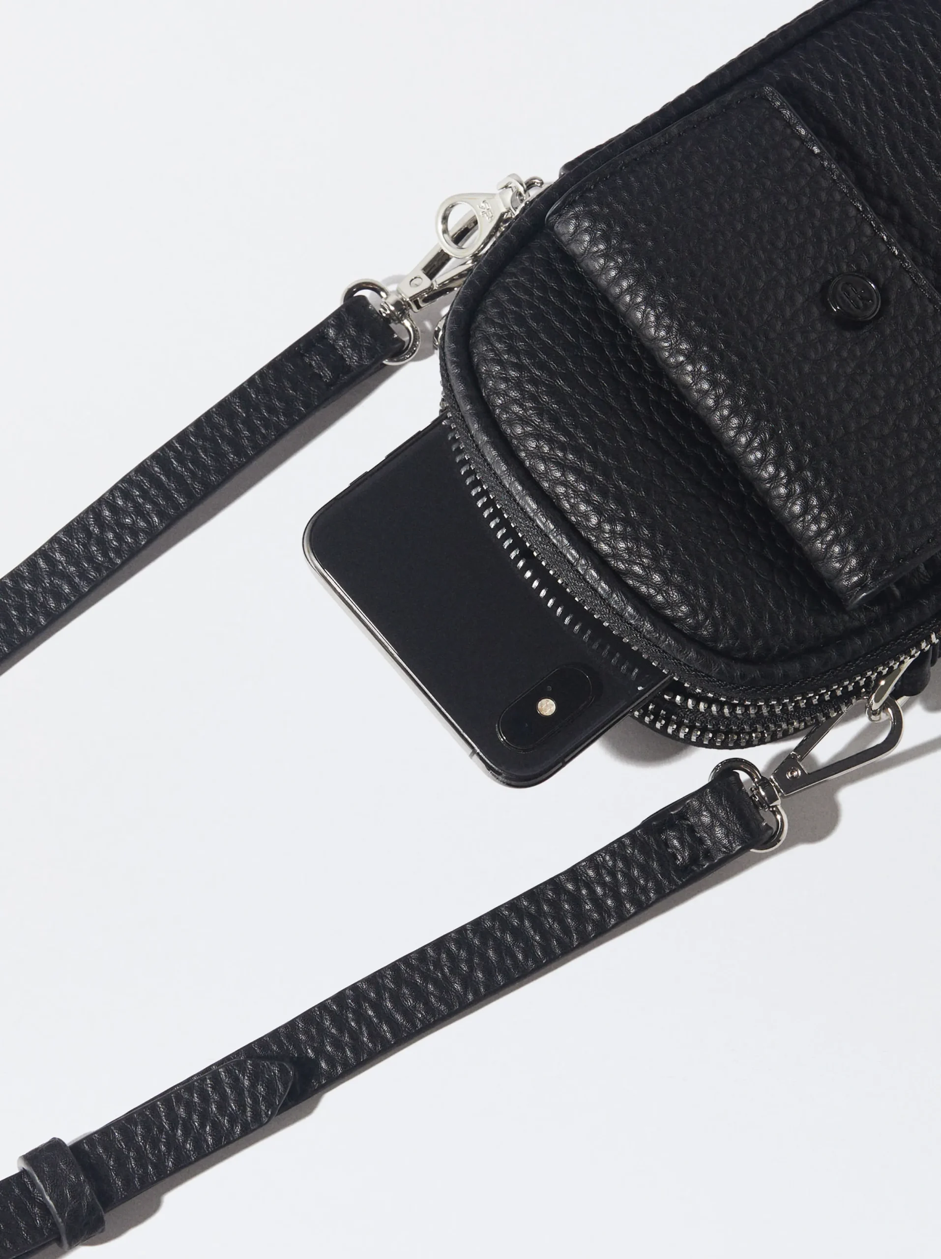 PARFOIS Bolso Para Móvil Con Bandolera Negro Flash Sale