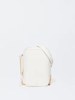 PARFOIS Bolso Para Móvil Con Cadena Blanco Cheap