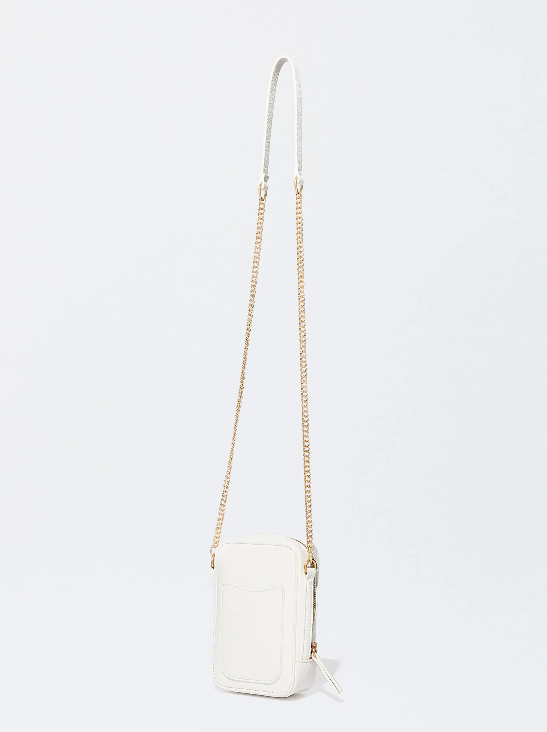 PARFOIS Bolso Para Móvil Con Cadena Blanco Cheap