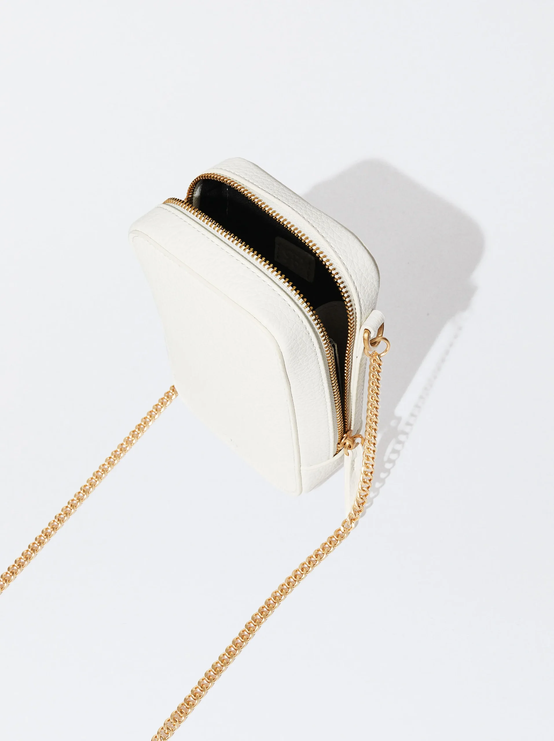 PARFOIS Bolso Para Móvil Con Cadena Blanco Cheap