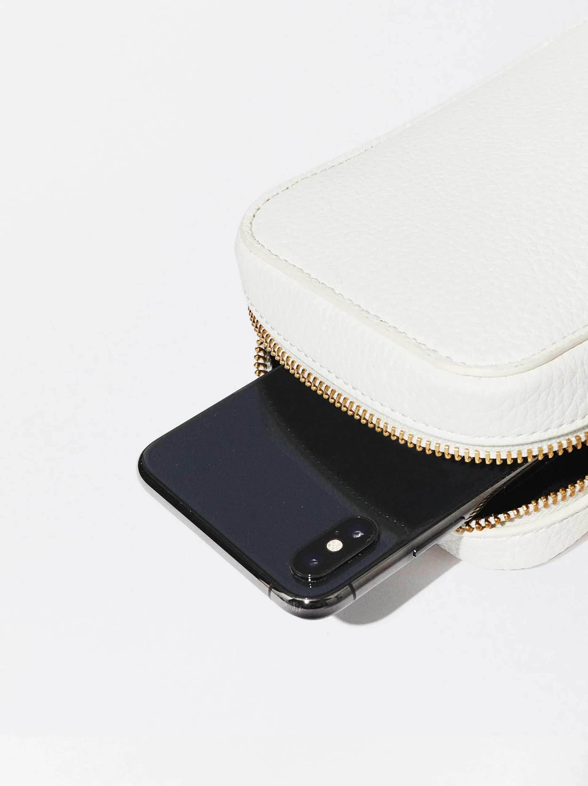 PARFOIS Bolso Para Móvil Con Cadena Blanco Cheap