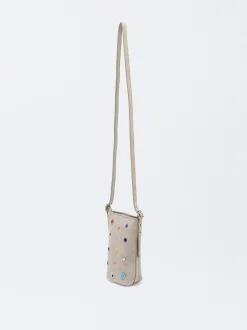 PARFOIS Bolso Para Móvil De Ante Gris Cheap