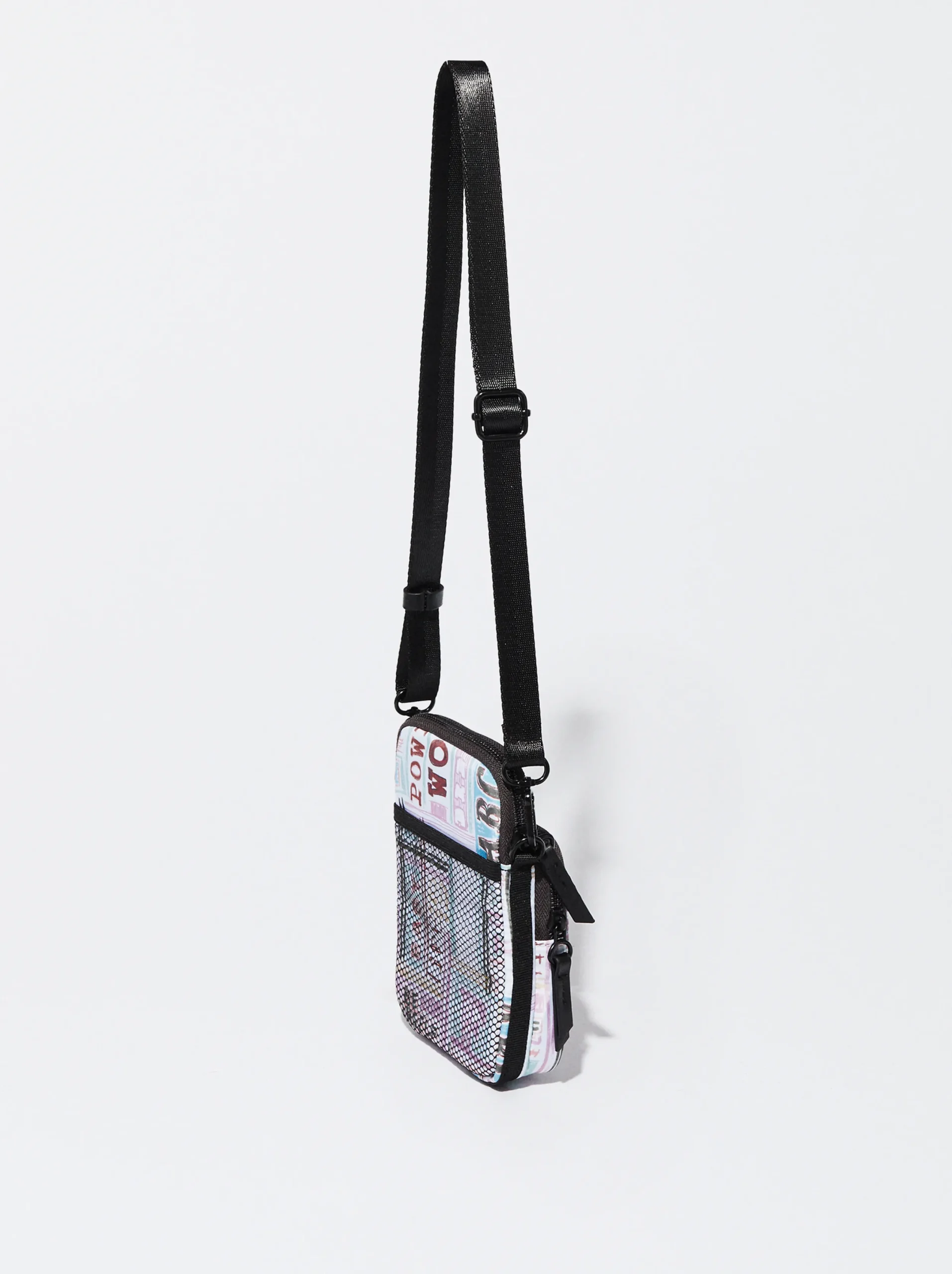 PARFOIS Bolso Para Móvil De Nylon Estampado Blanco Discount