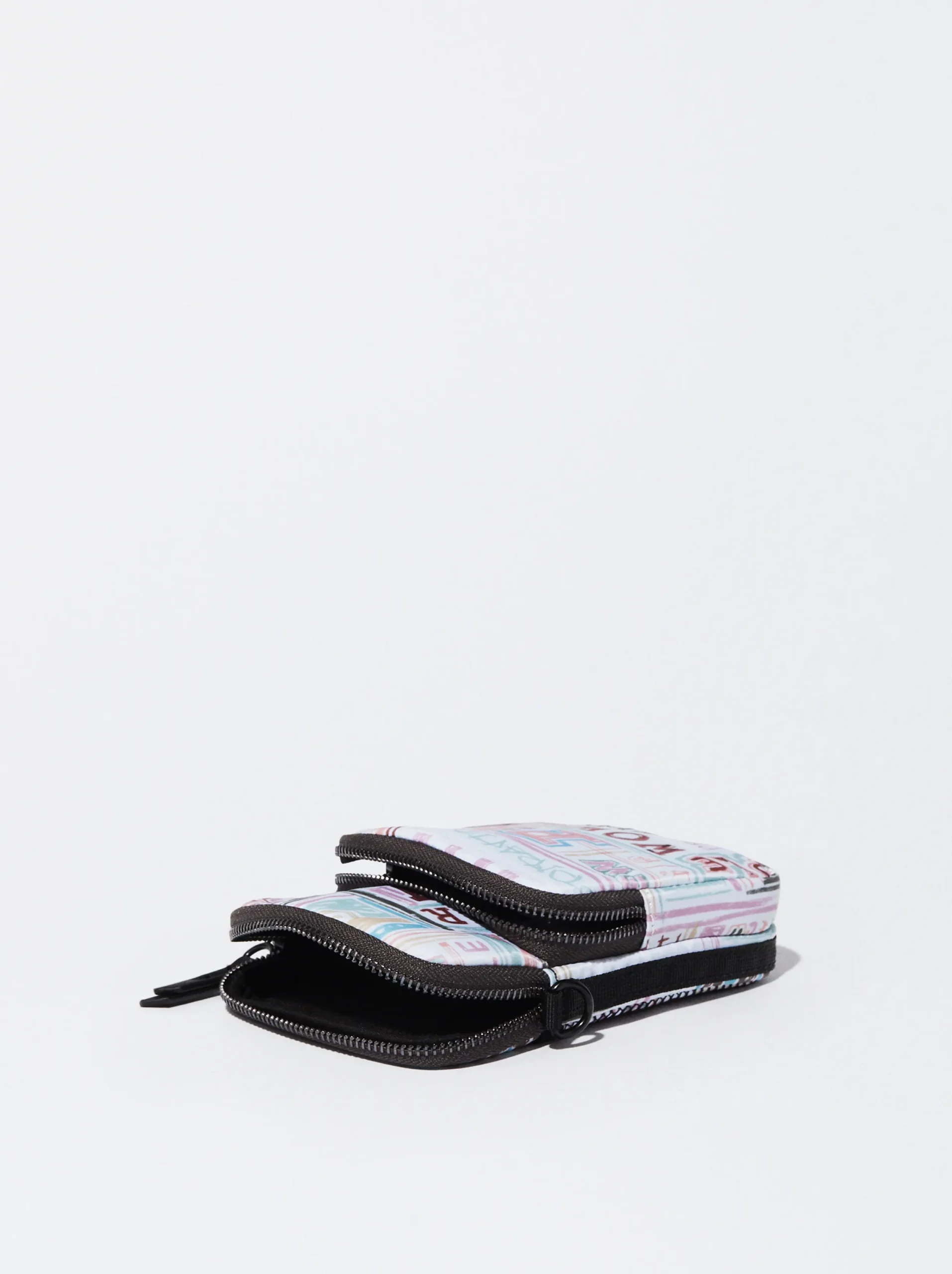 PARFOIS Bolso Para Móvil De Nylon Estampado Blanco Discount