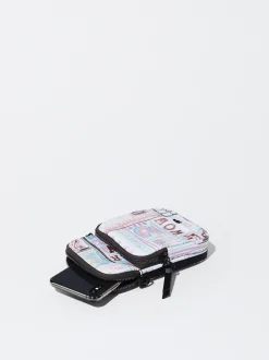 PARFOIS Bolso Para Móvil De Nylon Estampado Blanco Discount