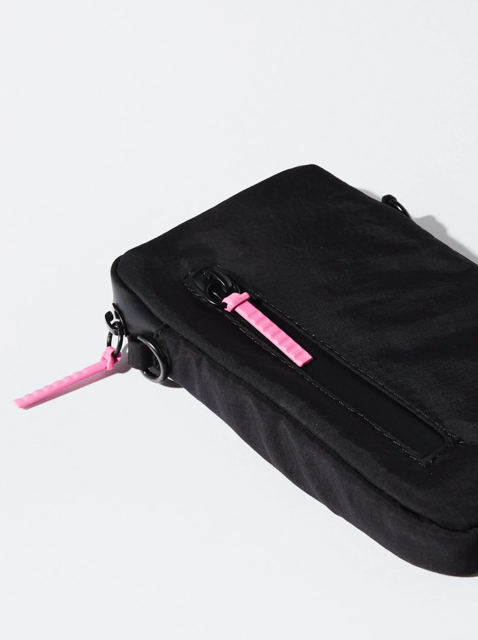 PARFOIS Bolso Para Móvil De Nylon Negro Hot