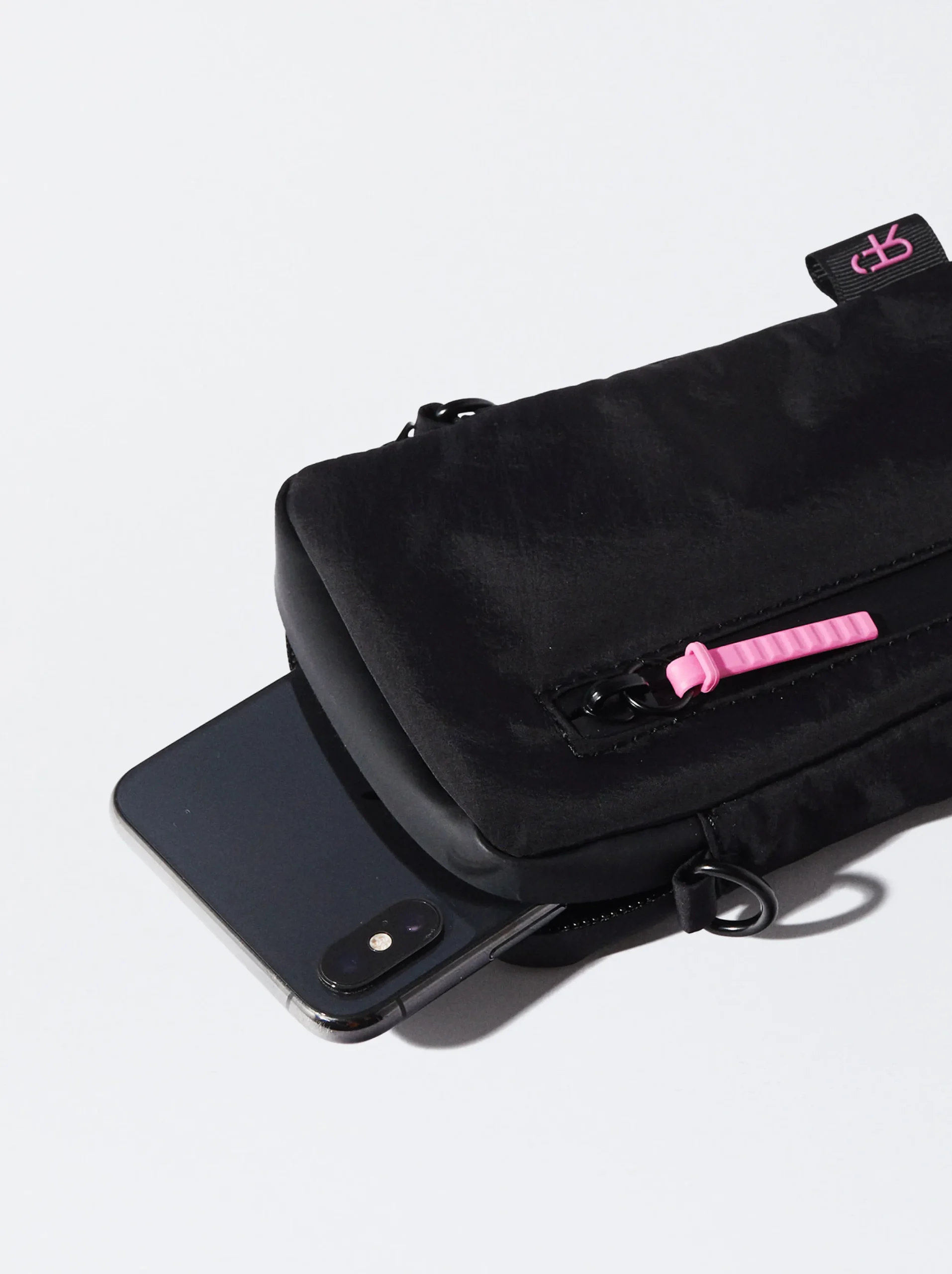 PARFOIS Bolso Para Móvil De Nylon Negro Hot