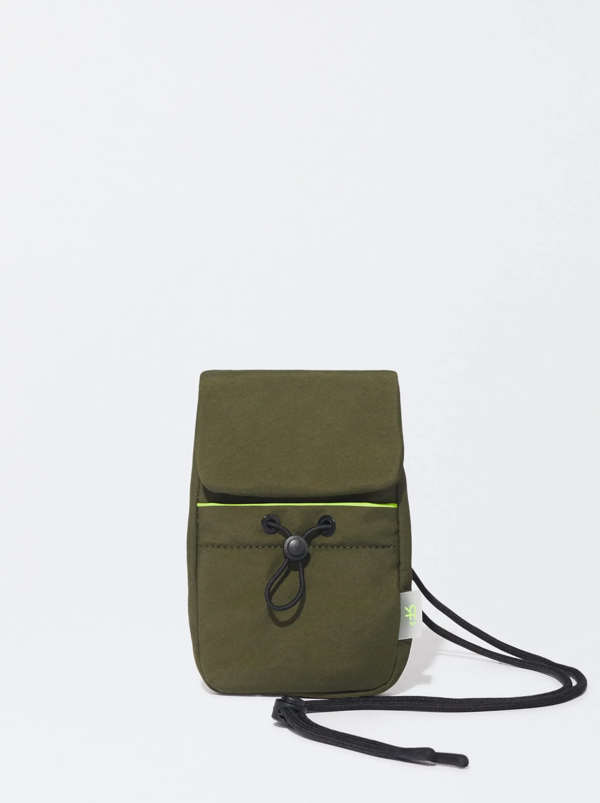 PARFOIS Bolso Para Móvil De Nylon Reciclado Caqui Flash Sale