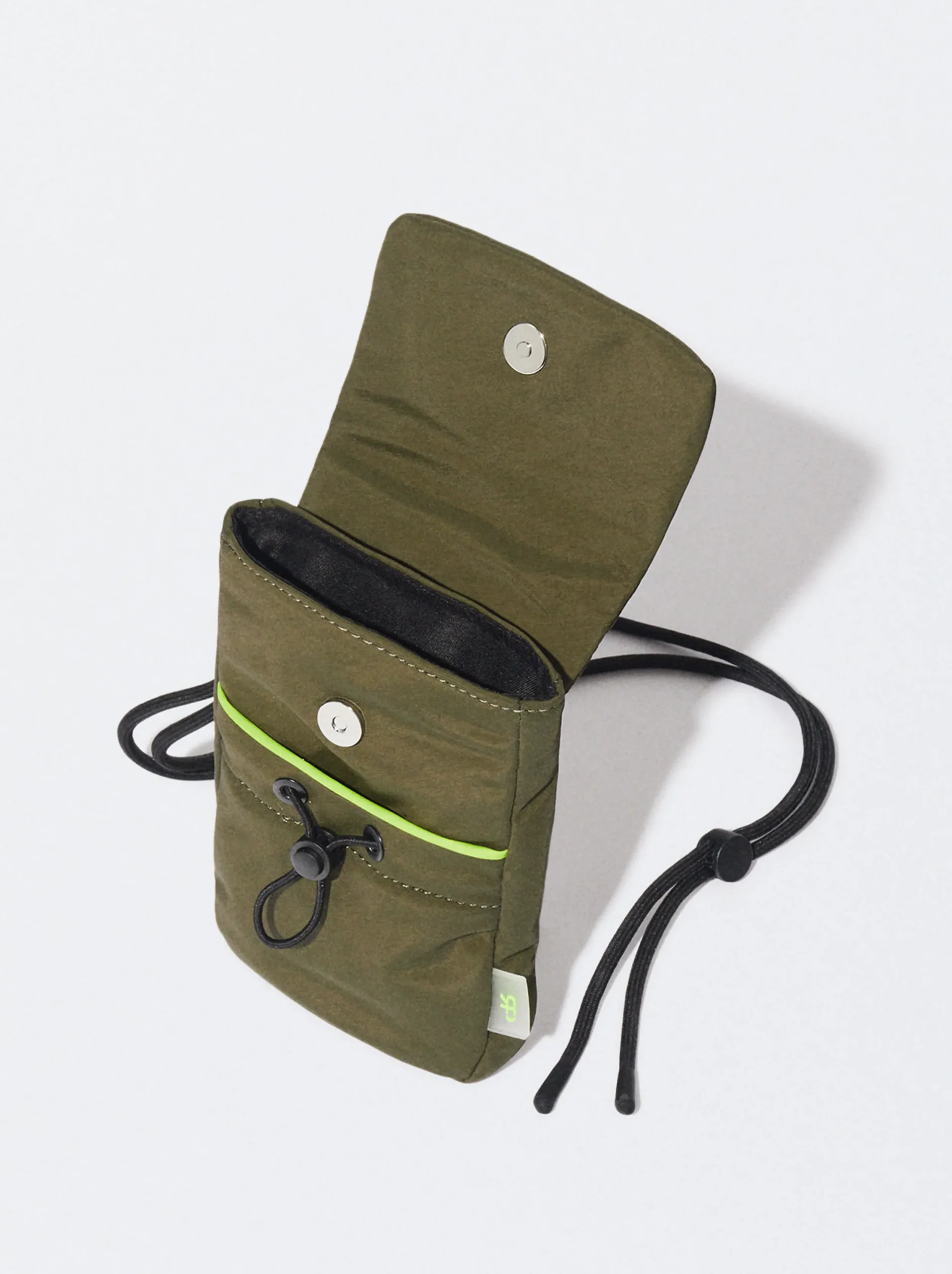 PARFOIS Bolso Para Móvil De Nylon Reciclado Caqui Flash Sale