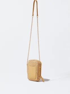 PARFOIS Bolso Para Móvil De Paja Camel Store
