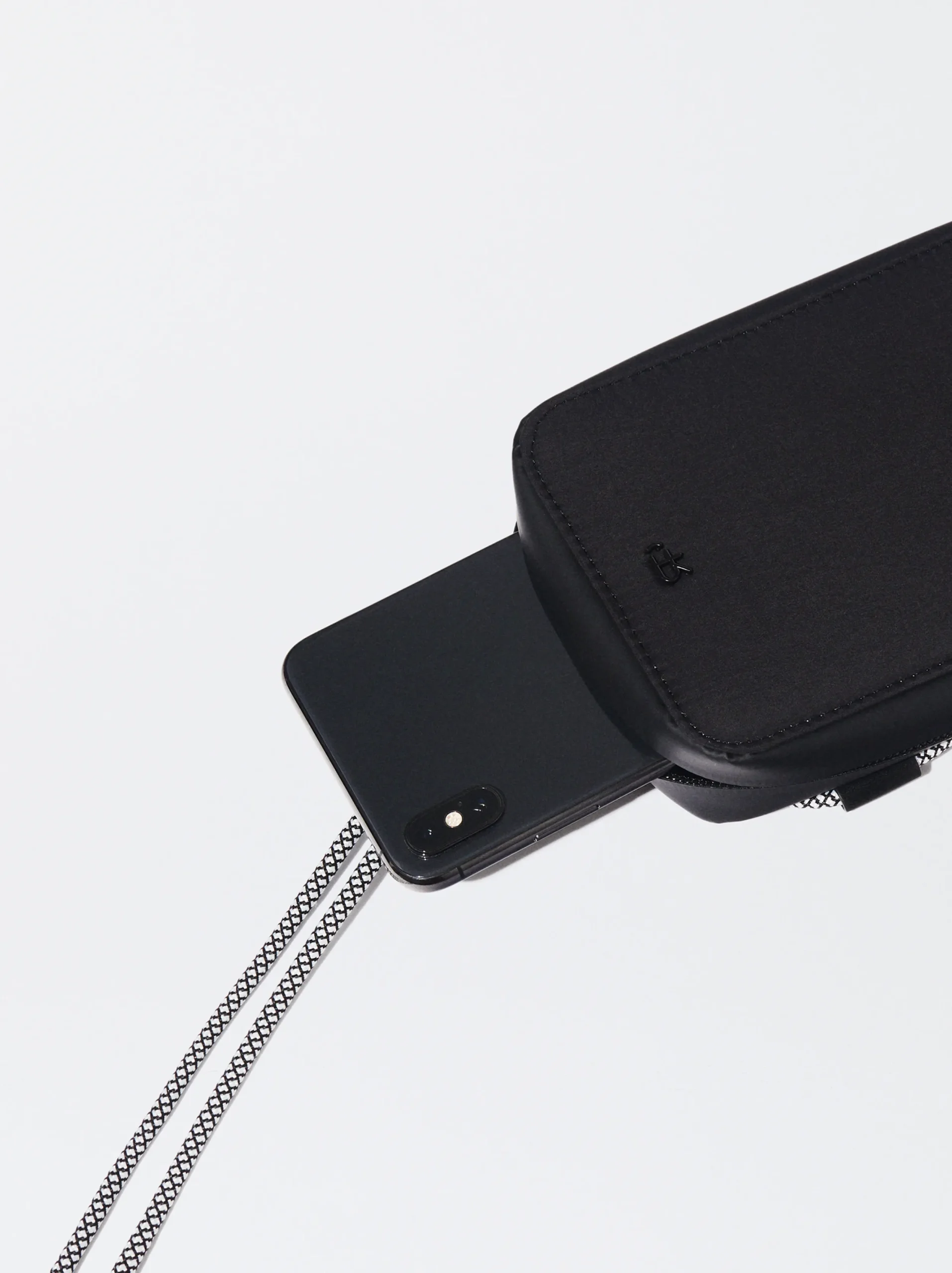 PARFOIS Bolso Para Móvil De Nylon Negro Hot