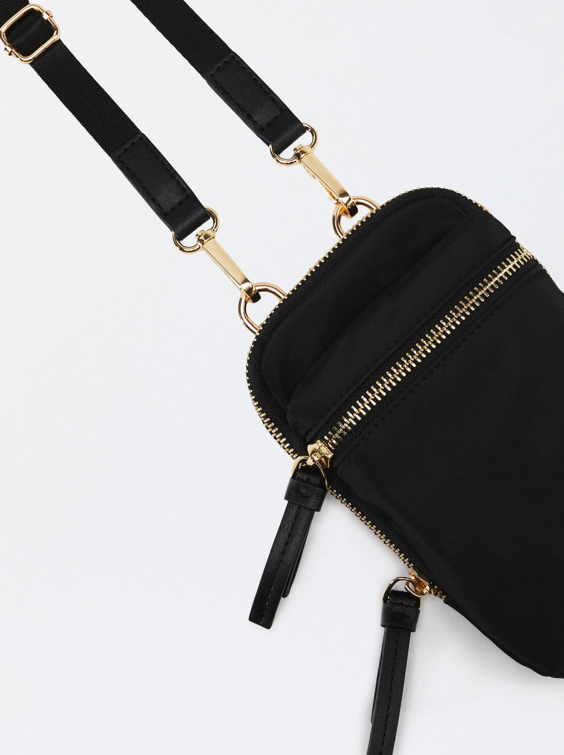 PARFOIS Bolso Para Móvil De Nylon Negro Sale