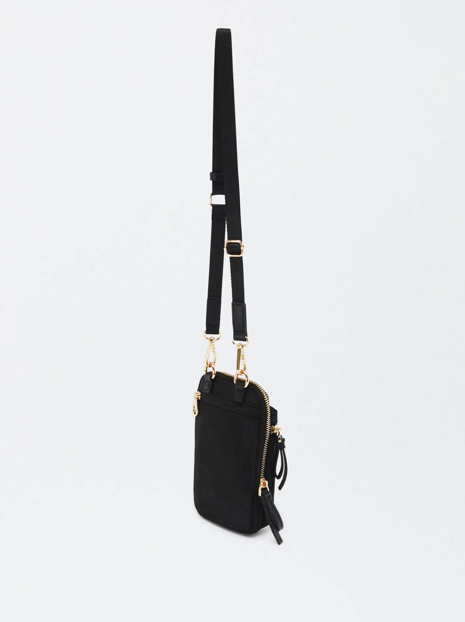 PARFOIS Bolso Para Móvil De Nylon Negro Sale