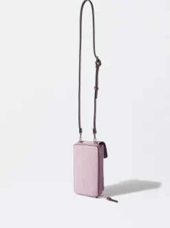 PARFOIS Bolso Para Móvil De Fieltro Violeta Discount