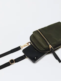 PARFOIS Bolso Para Móvil De Nylon Caqui Clearance
