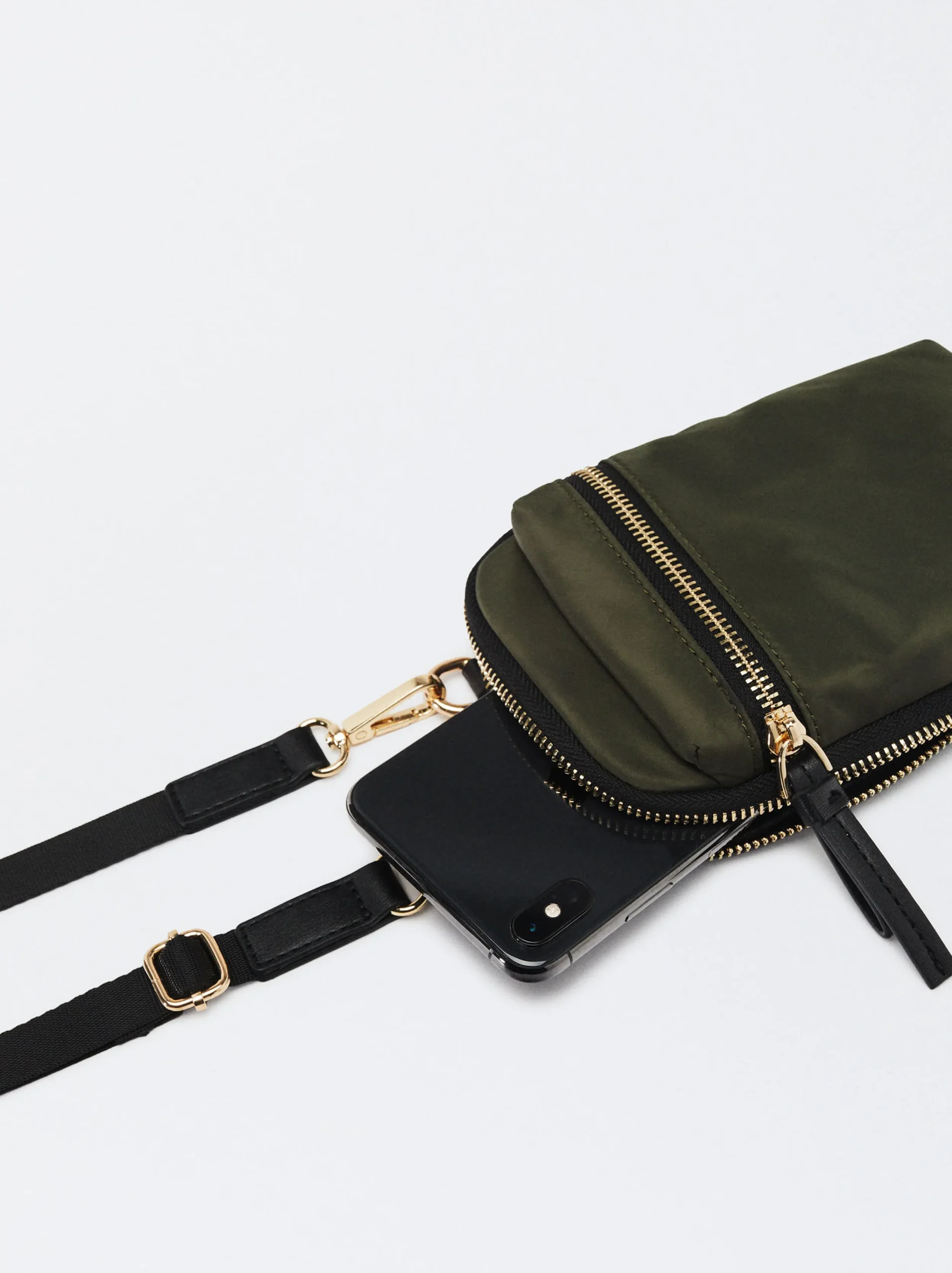 PARFOIS Bolso Para Móvil De Nylon Caqui Clearance