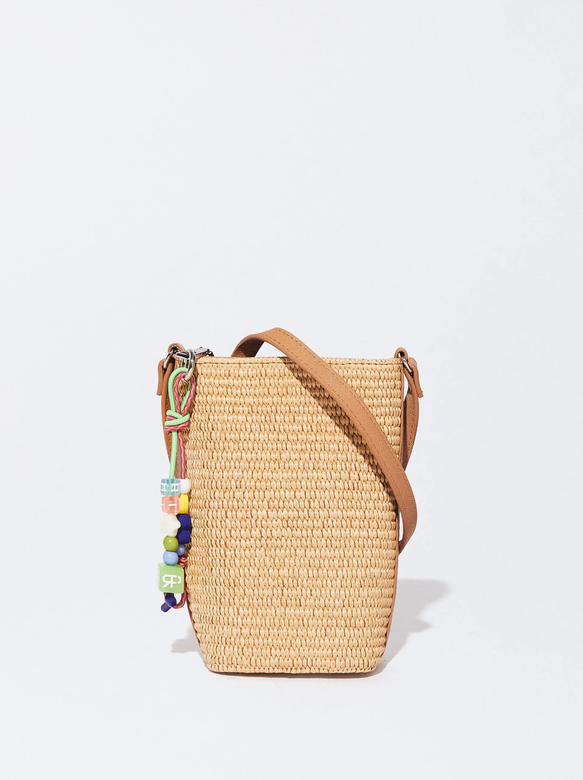 PARFOIS Bolso Para Móvil De Paja Camel Flash Sale