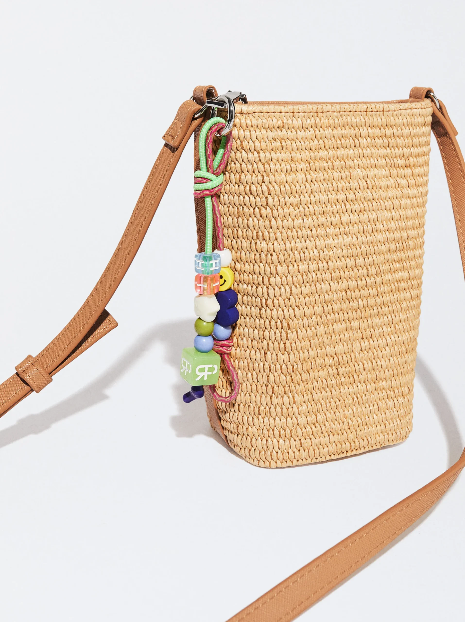 PARFOIS Bolso Para Móvil De Paja Camel Flash Sale