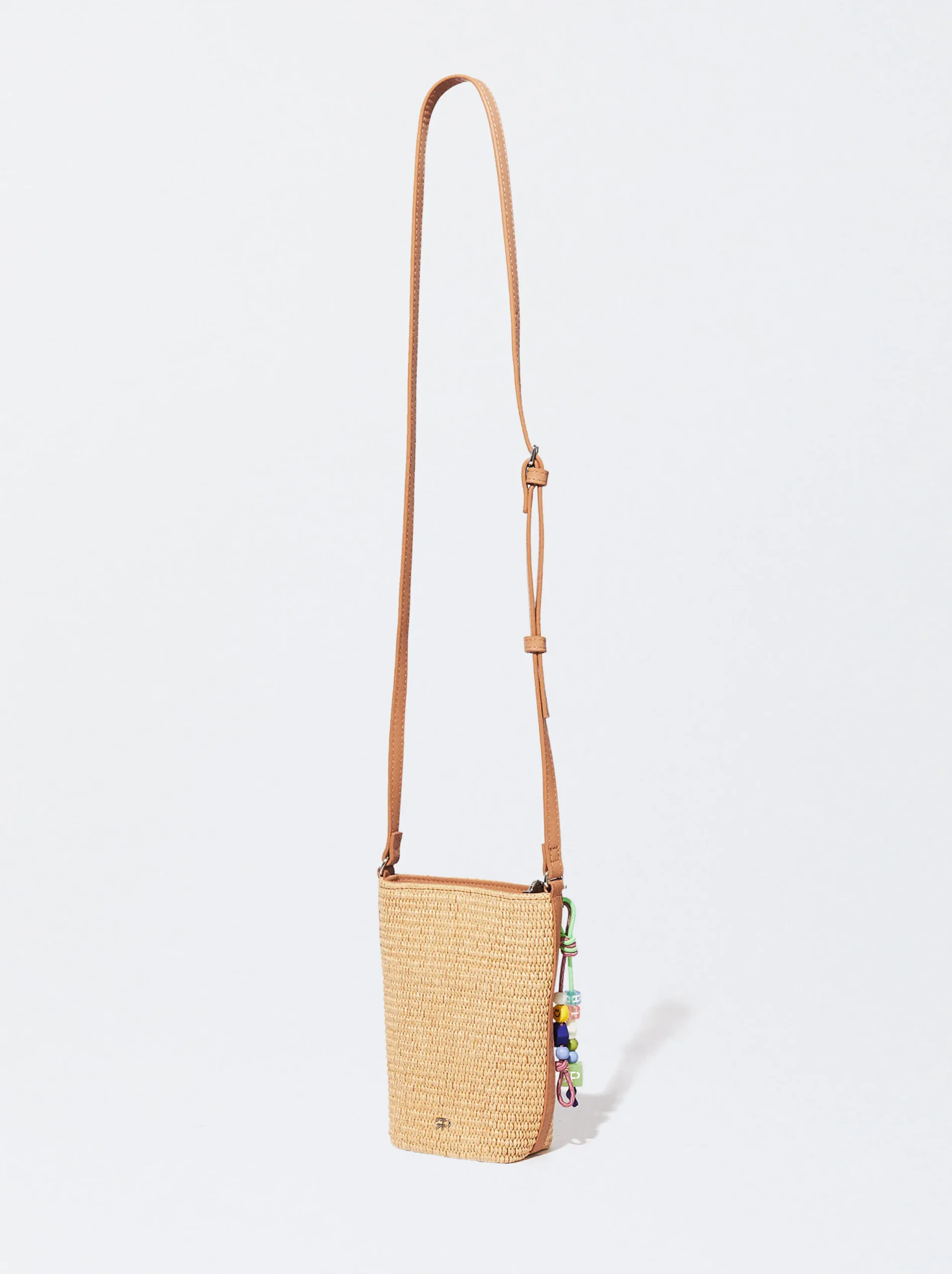 PARFOIS Bolso Para Móvil De Paja Camel Flash Sale