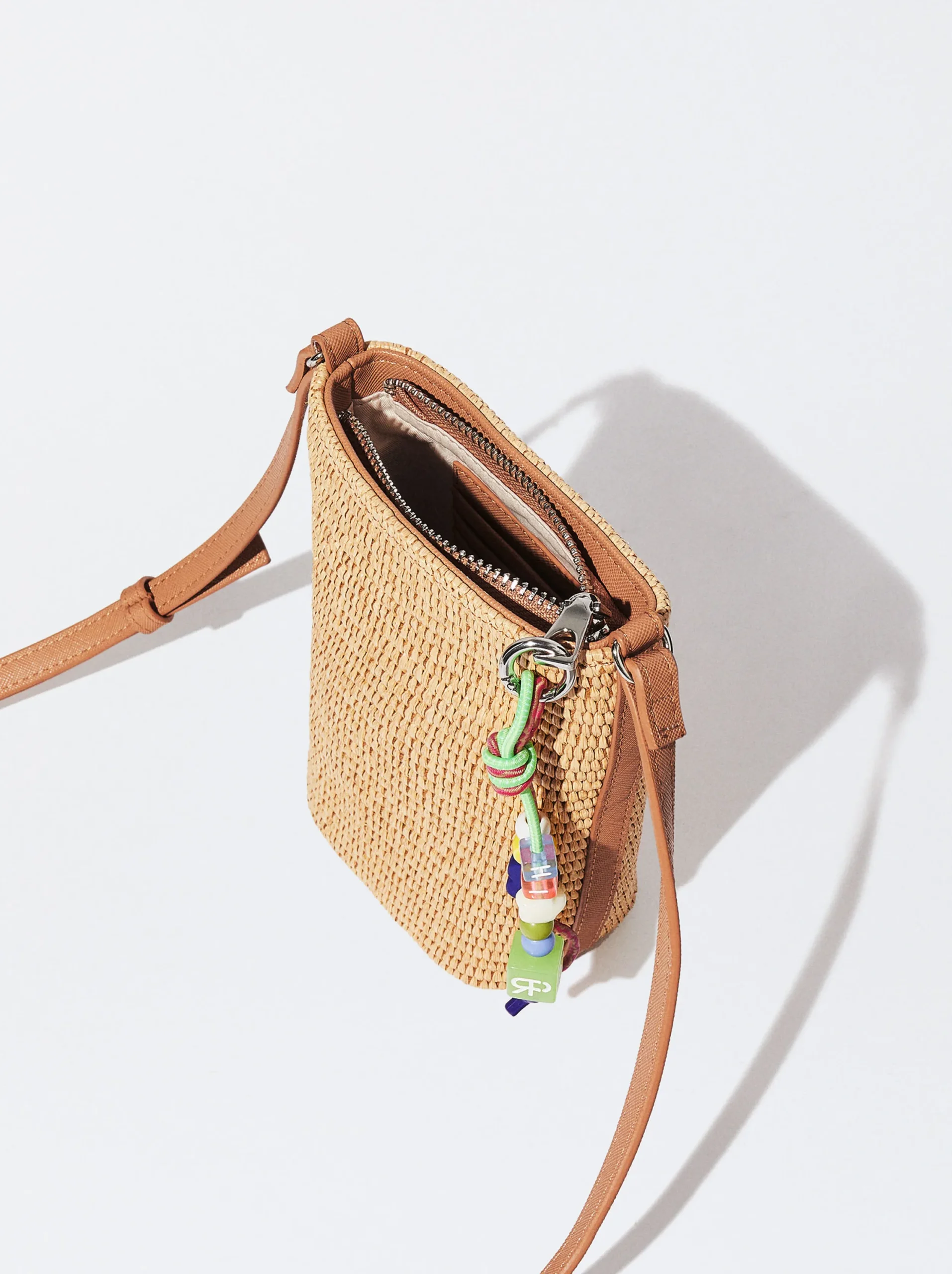 PARFOIS Bolso Para Móvil De Paja Camel Flash Sale
