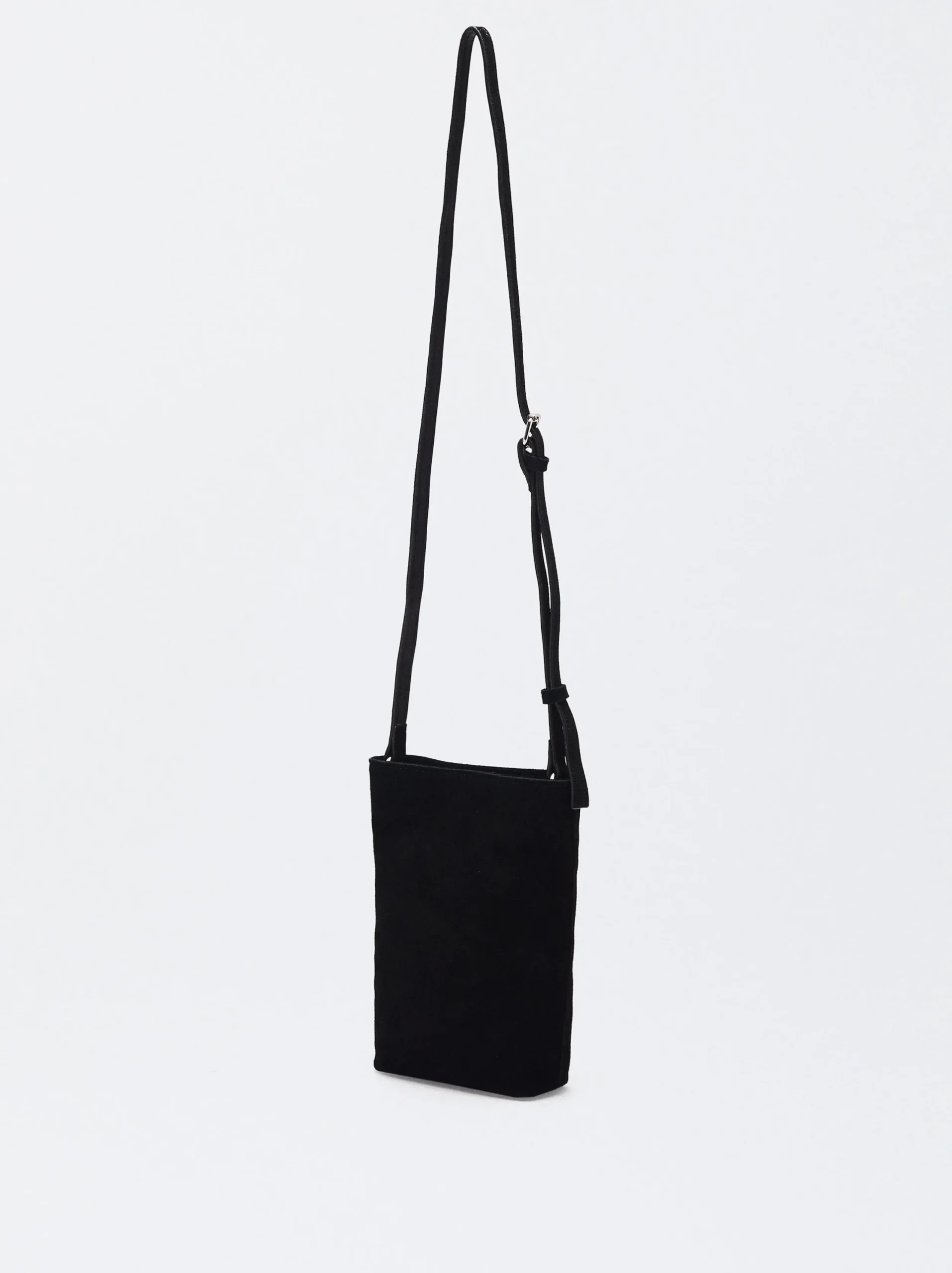 PARFOIS Bolso Para Móvil De Ante Negro Fashion