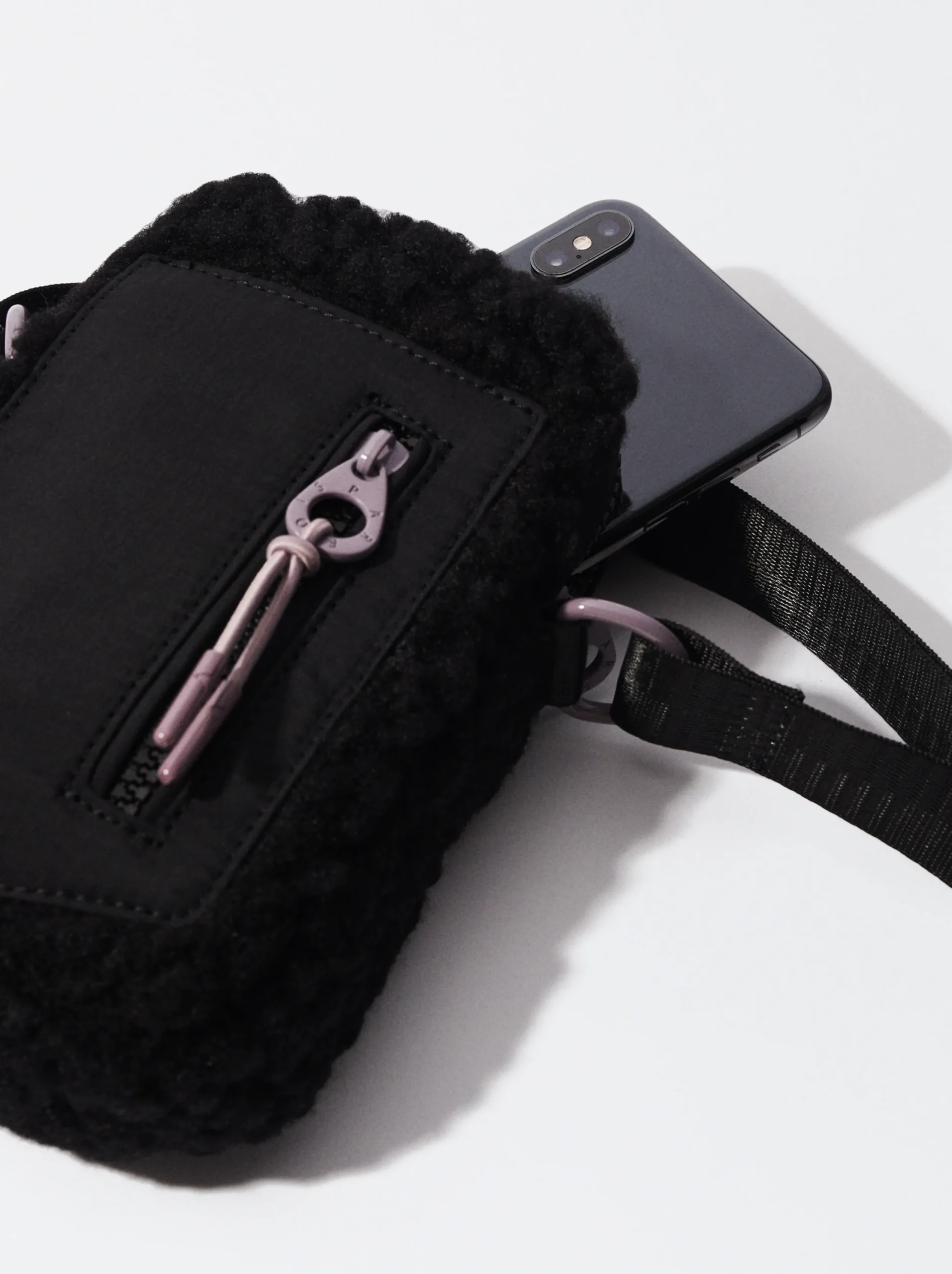 PARFOIS Bolso Para Móvil Efecto Pelo Negro Store