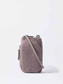 PARFOIS Bolso Para Móvil Efecto Pelo Rosa Cheap