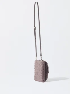 PARFOIS Bolso Para Móvil Efecto Pelo Rosa Cheap