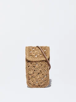 PARFOIS Bolso Para Móvil Efecto Paja Beige New