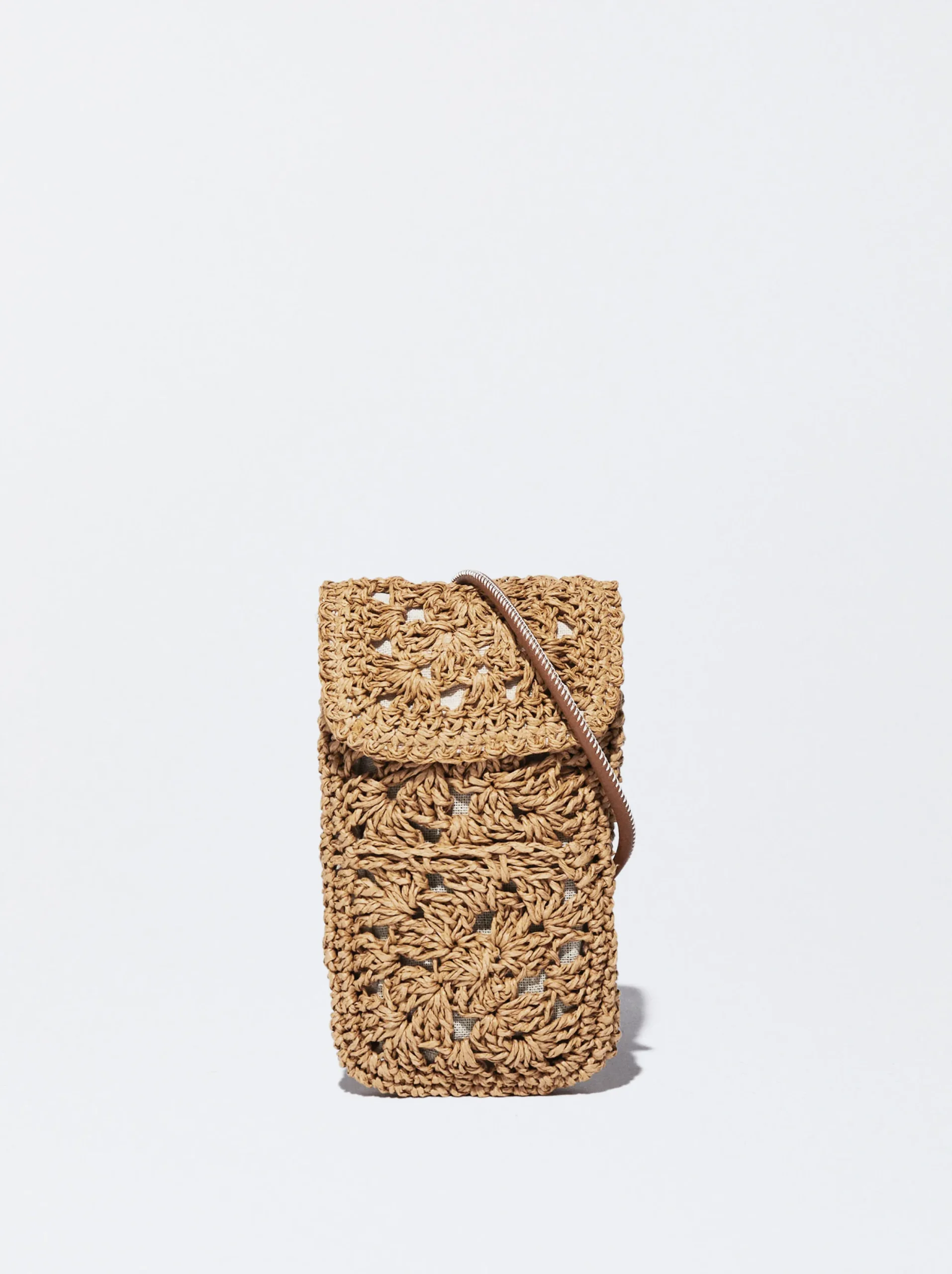 PARFOIS Bolso Para Móvil Efecto Paja Beige New