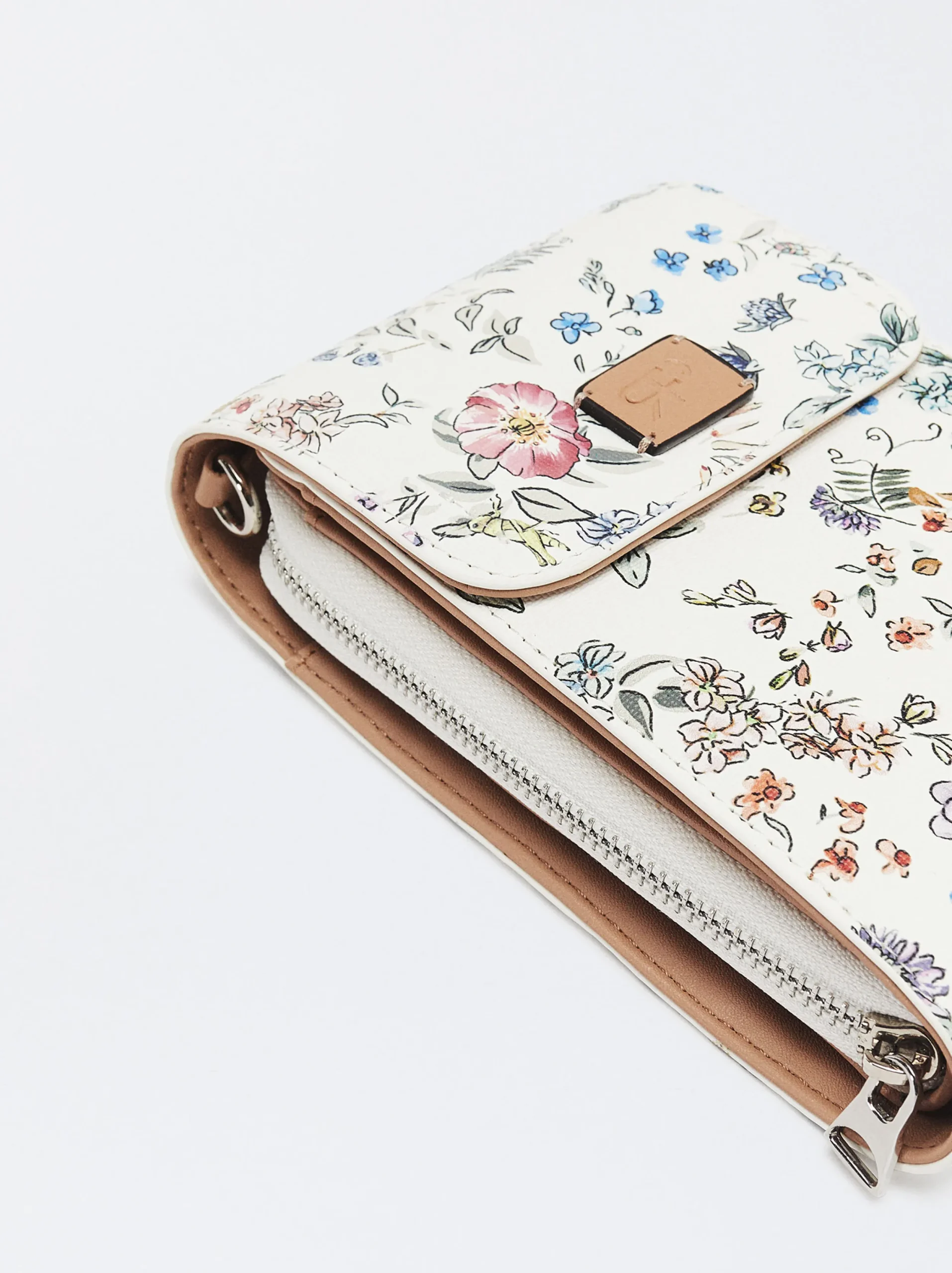 PARFOIS Bolso Para Móvil Estampado Floral Crudo Cheap