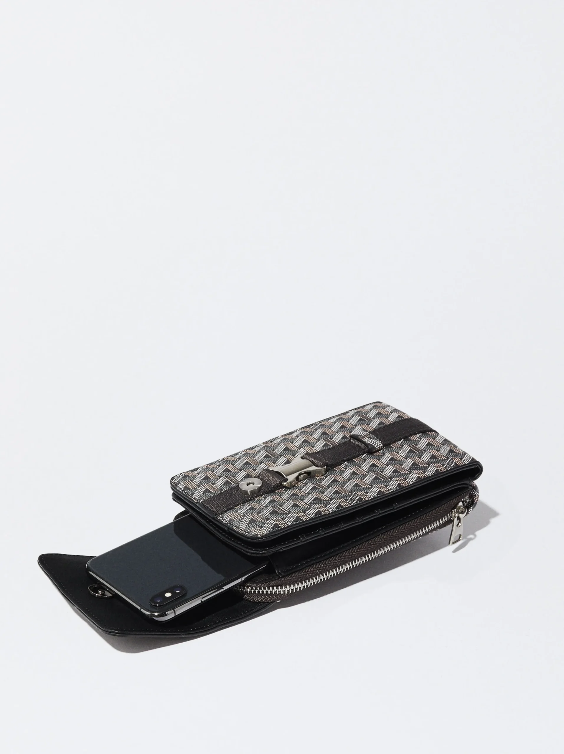 PARFOIS Bolso Para Móvil Estampado Gris Best Sale