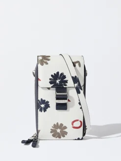 PARFOIS Bolso Para Móvil Estampado Floral Azul Marino Cheap