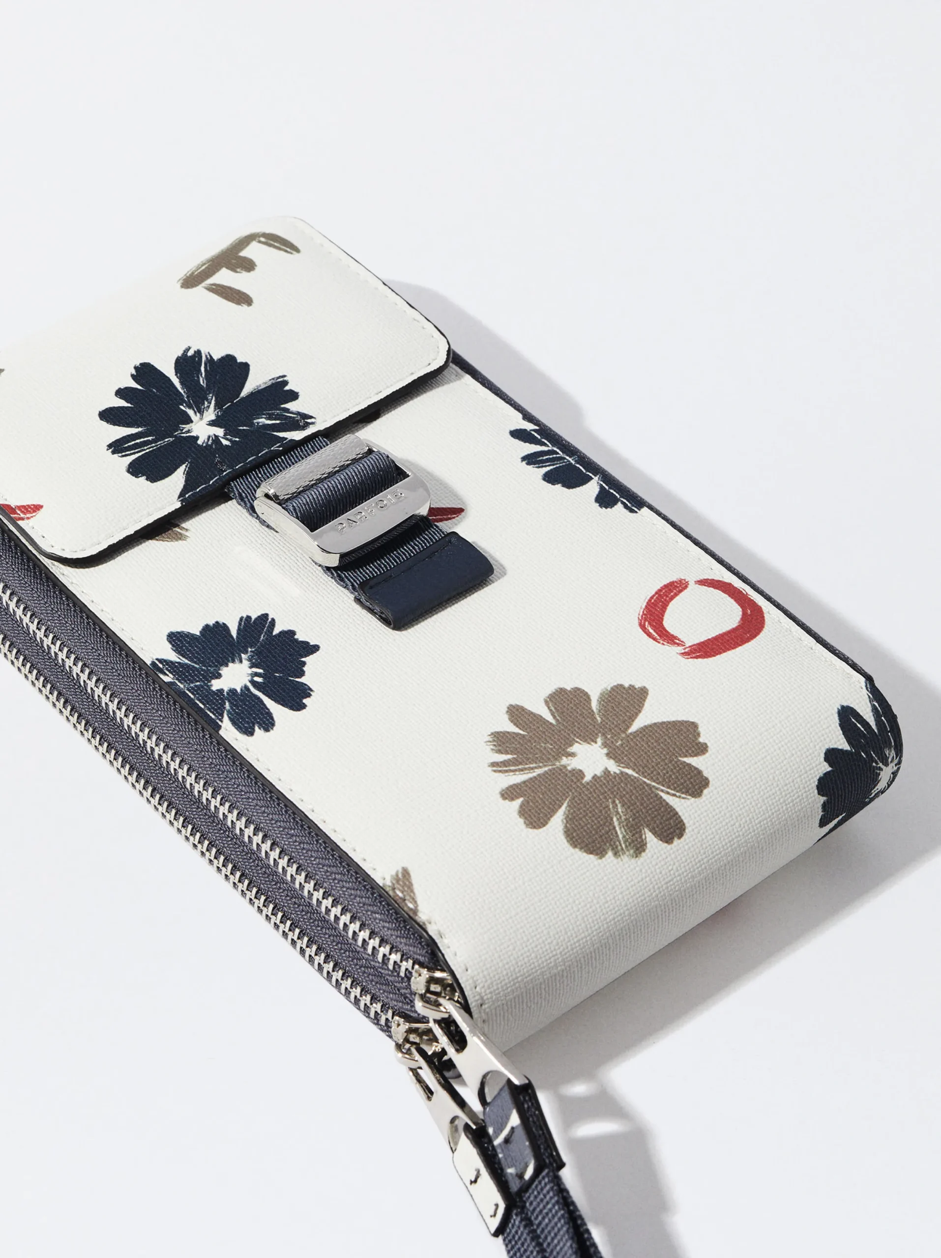 PARFOIS Bolso Para Móvil Estampado Floral Azul Marino Cheap
