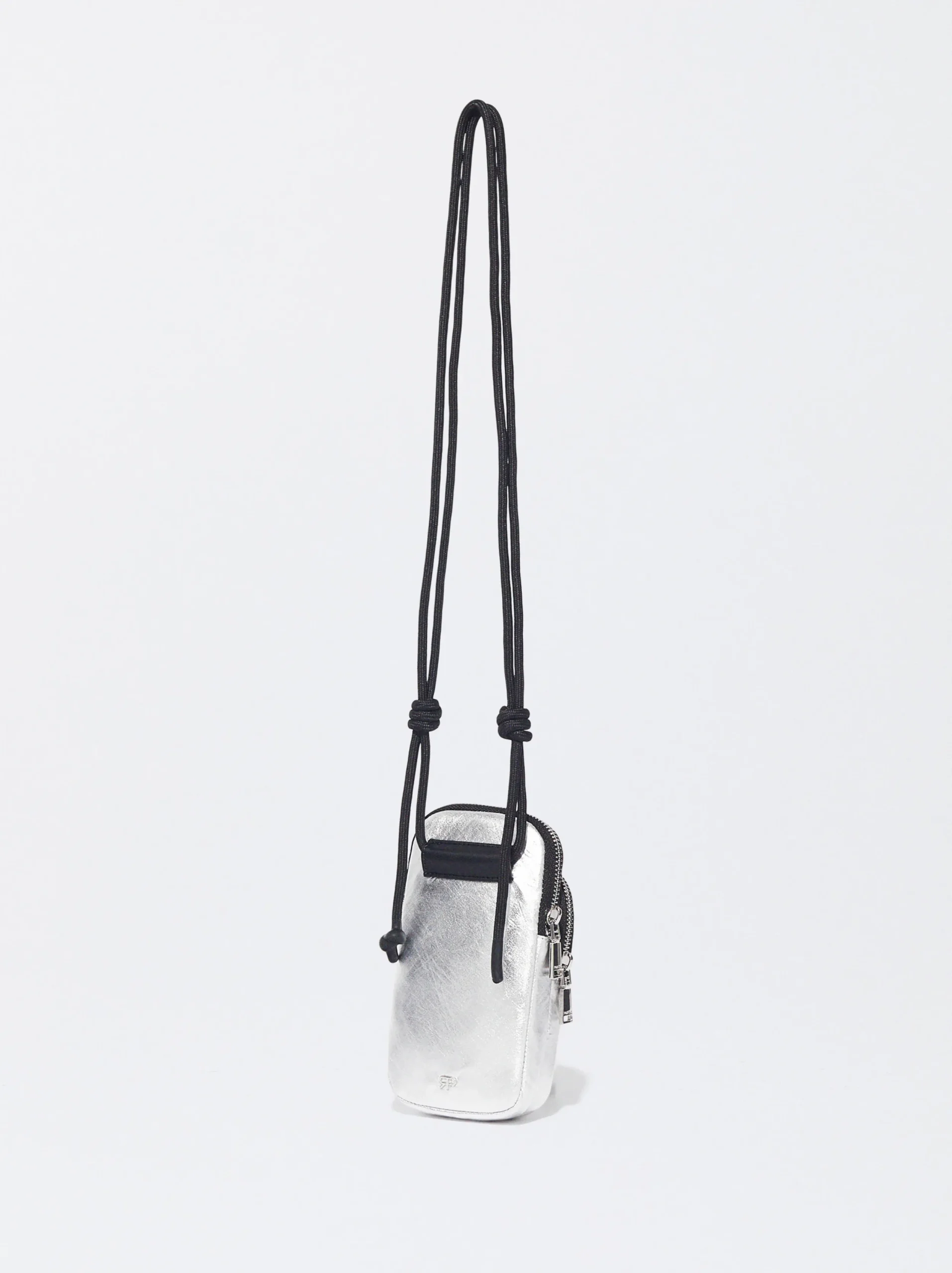 PARFOIS Bolso Para Móvil Metalizado Plateado Discount