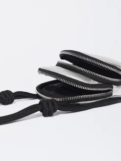 PARFOIS Bolso Para Móvil Metalizado Plateado Discount
