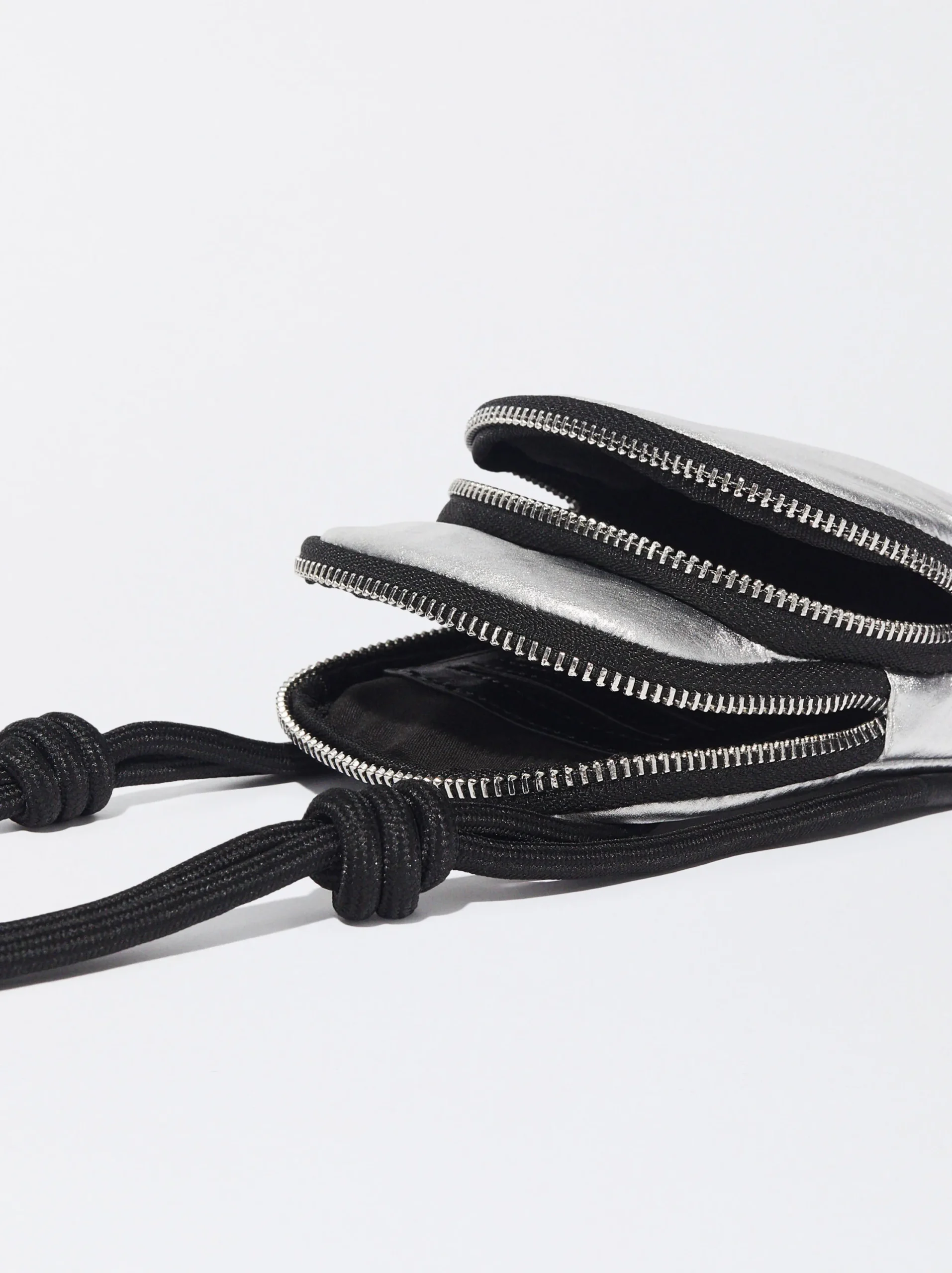 PARFOIS Bolso Para Móvil Metalizado Plateado Discount